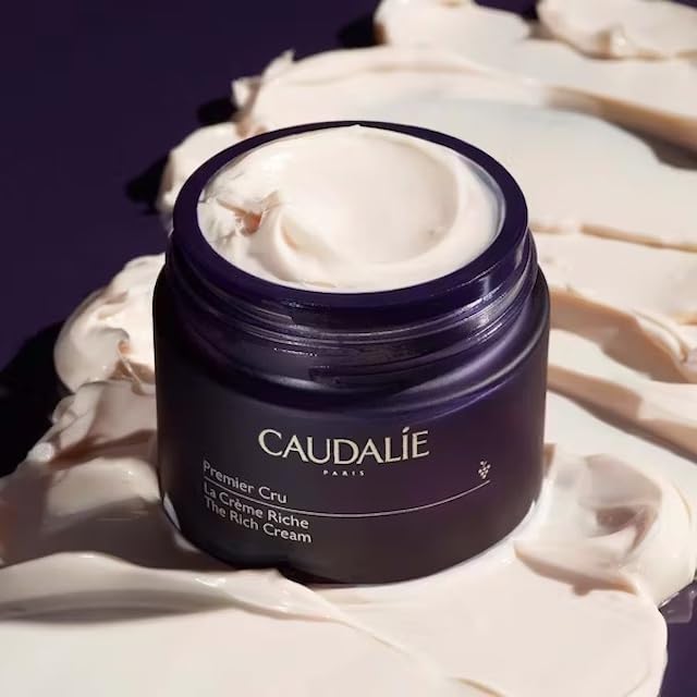 Caudalie Premier Cru Rich Cream texture close-up for rich emollience