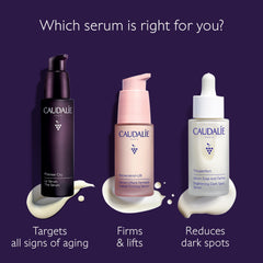 Caudalie Premier Cru serum texture on hand shows creamy consistency for radiant skin.