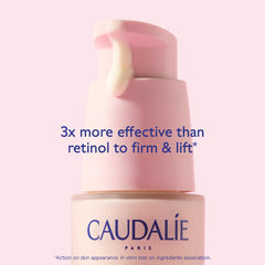 Caudalie Resveratrol-Lift serum-dispense highlights silky texture for quick absorption