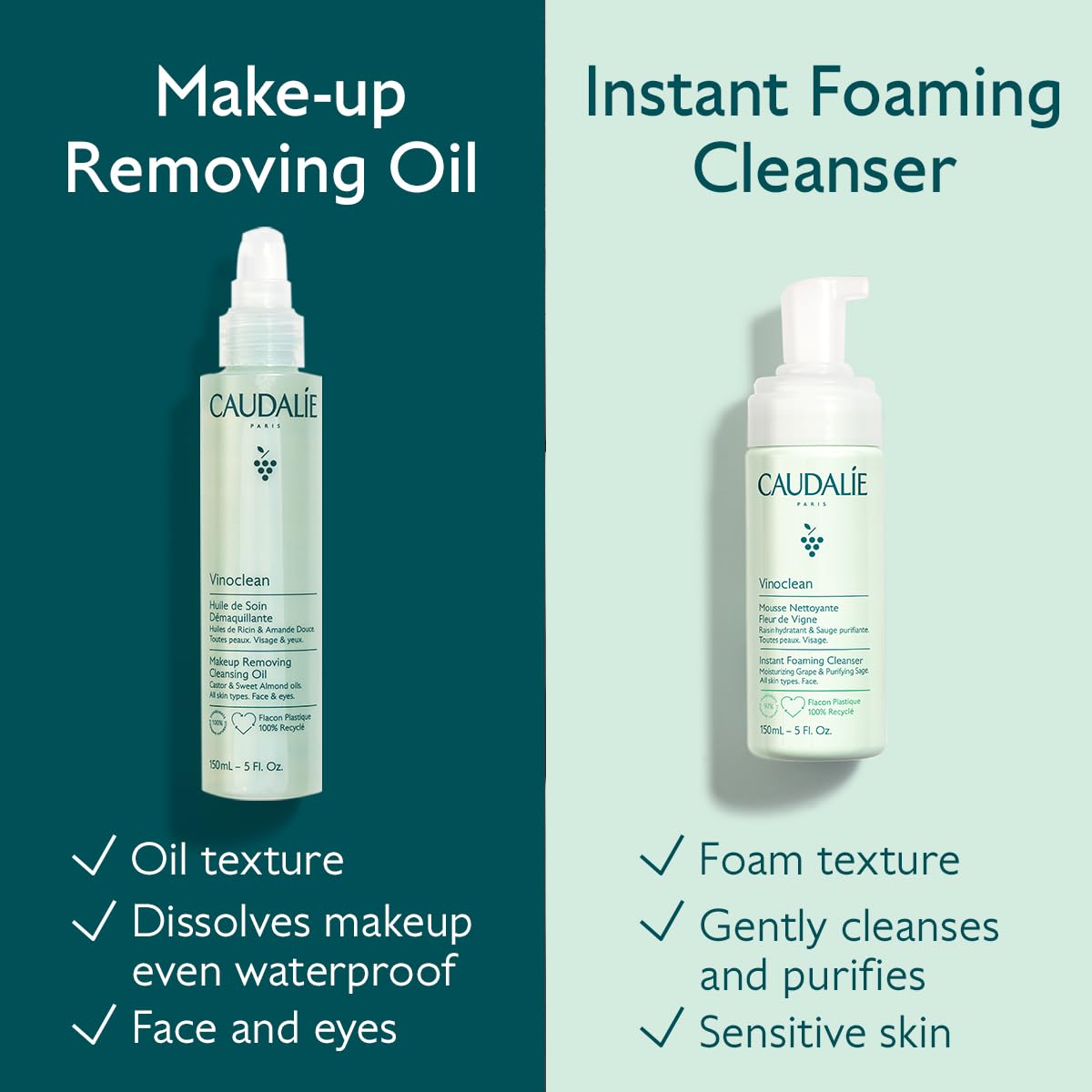 Caudalie Vinoclean castor oil lash conditioning visual suggests benefits