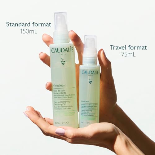 Caudalie Vinoclean Cleansing Oil on the skin for fast makeup removal
