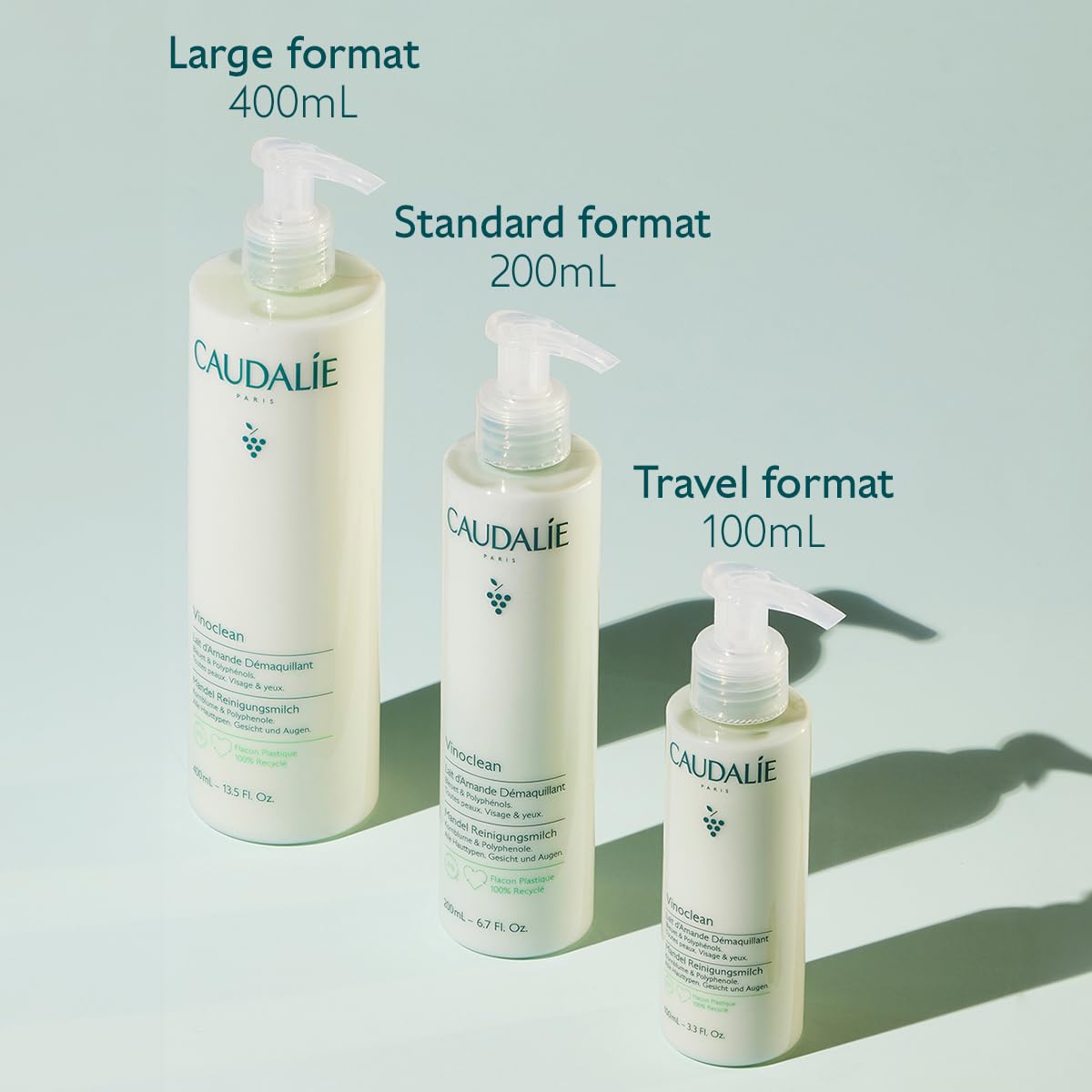 Caudalie Vinoclean cotton pad application showing no-rinse cleansing option