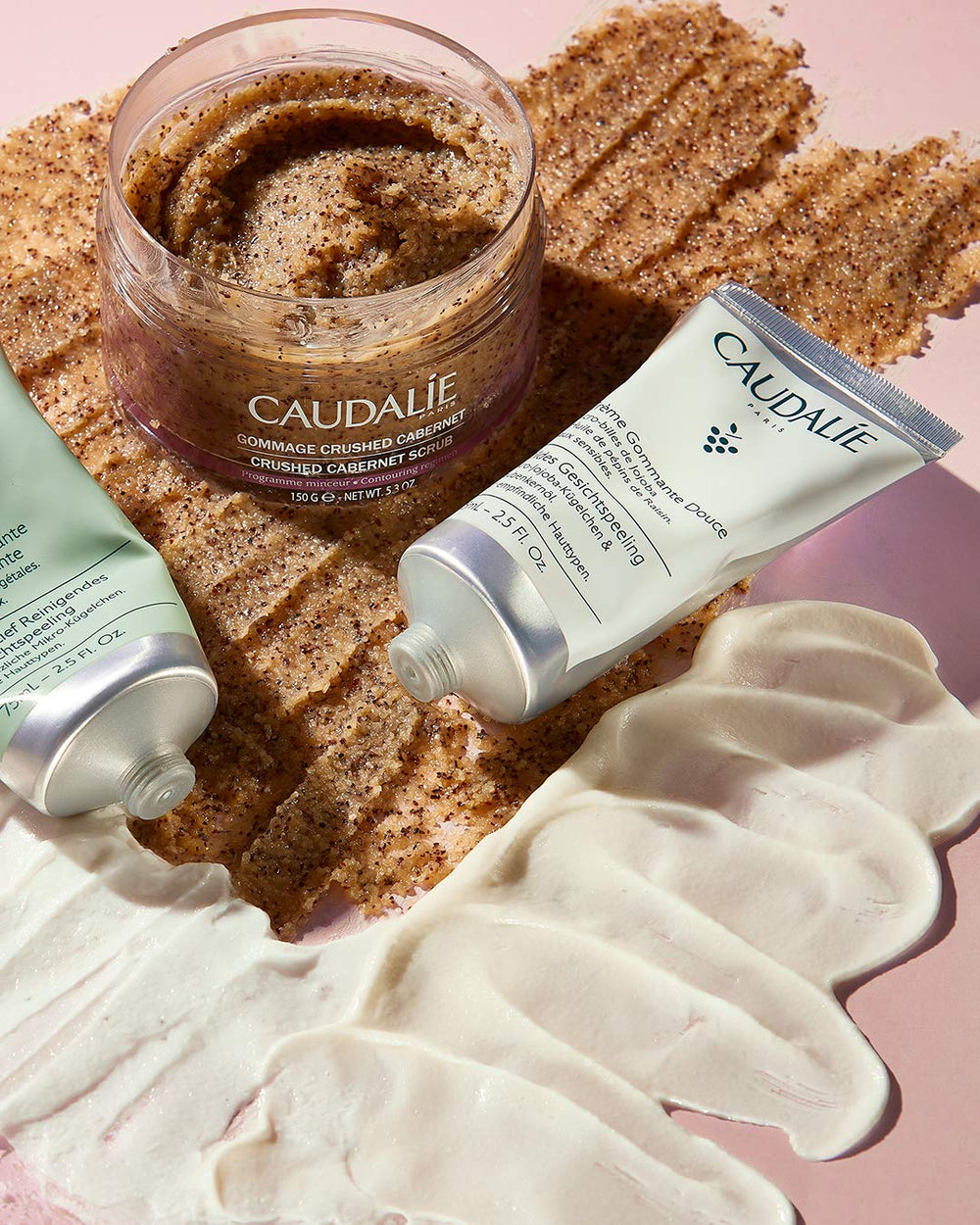 Caudalie Vinoclean exfoliator application scene demonstrates weekly use for refreshed T-zone.