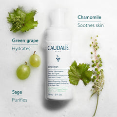 Caudalie Vinoclean Gentle Foaming Cleanser ingredients grape water hydration radiance