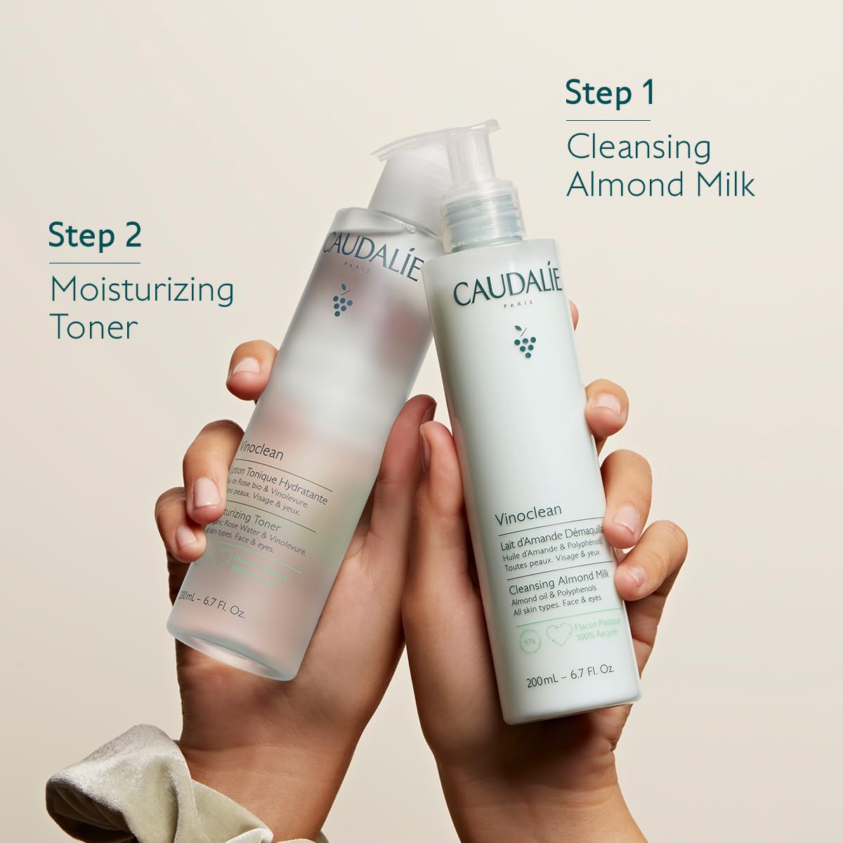 Caudalie Vinoclean grape seed polyphenols shot indicating antioxidant protection