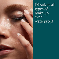 Caudalie Vinoclean makeup removal emulsify action shows makeup melts with water