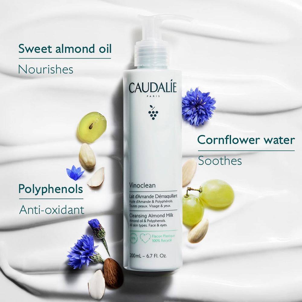 Caudalie Vinoclean organic sweet almond oil highlight for comfortable-feeling skin