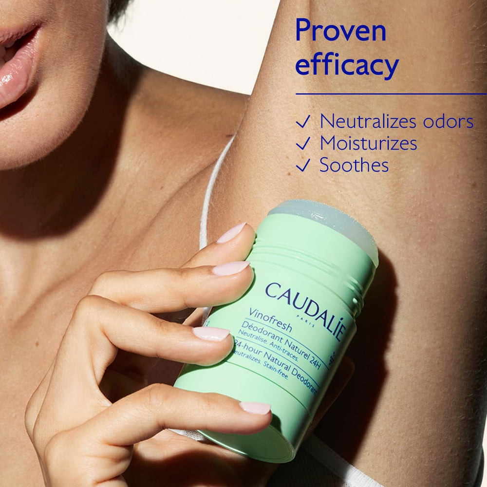 Caudalie Vinofresh 24-hour effectiveness shown in tests.