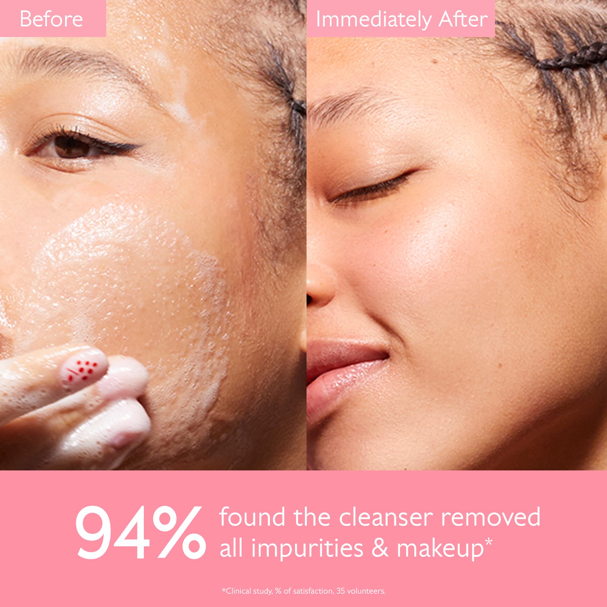 Caudalie VinoHydra cleanser lather closeup shows creamy foam.
