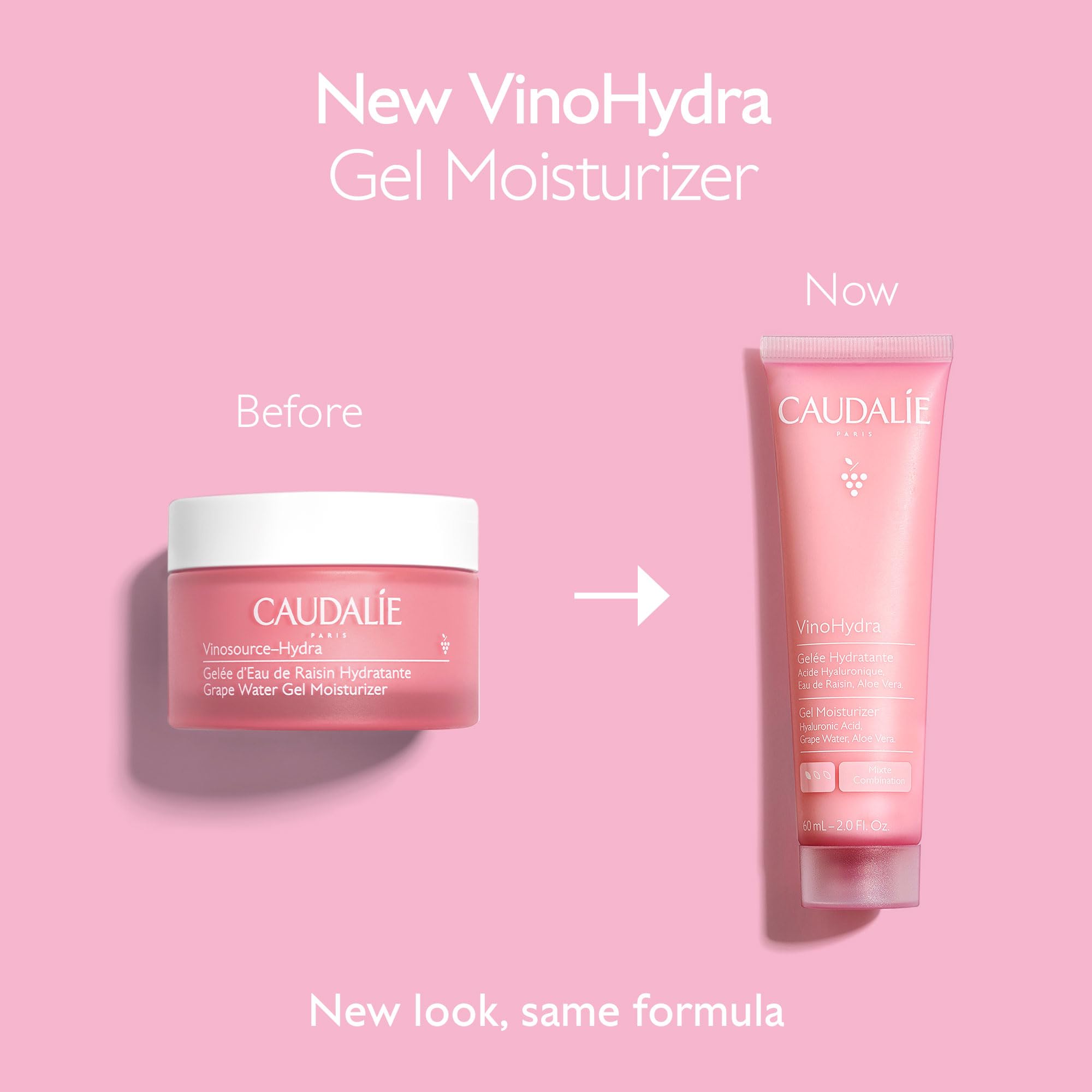 Caudalie VinoHydra Gel Moisturizer with grape water provides soothing hydration.