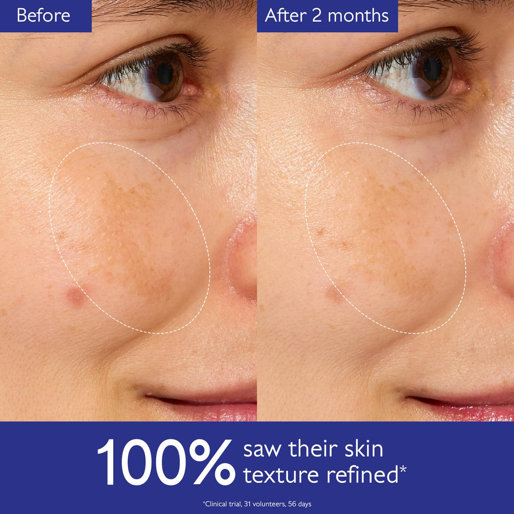 Fingers apply Caudalie Vinoperfect Essence as the first skincare step, prepping skin