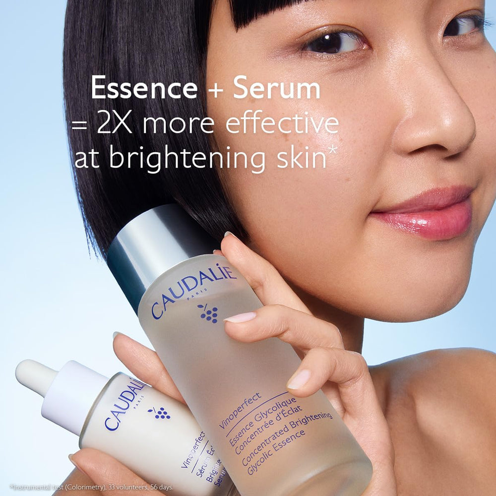 Morning routine featuring the essence to prep skin for daytime brightness