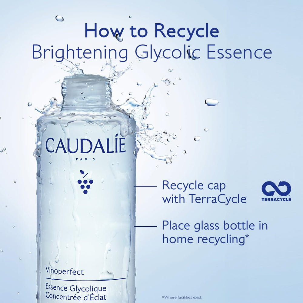 Vanity shot of the Caudalie essence on a clean surface signaling a refreshed routine