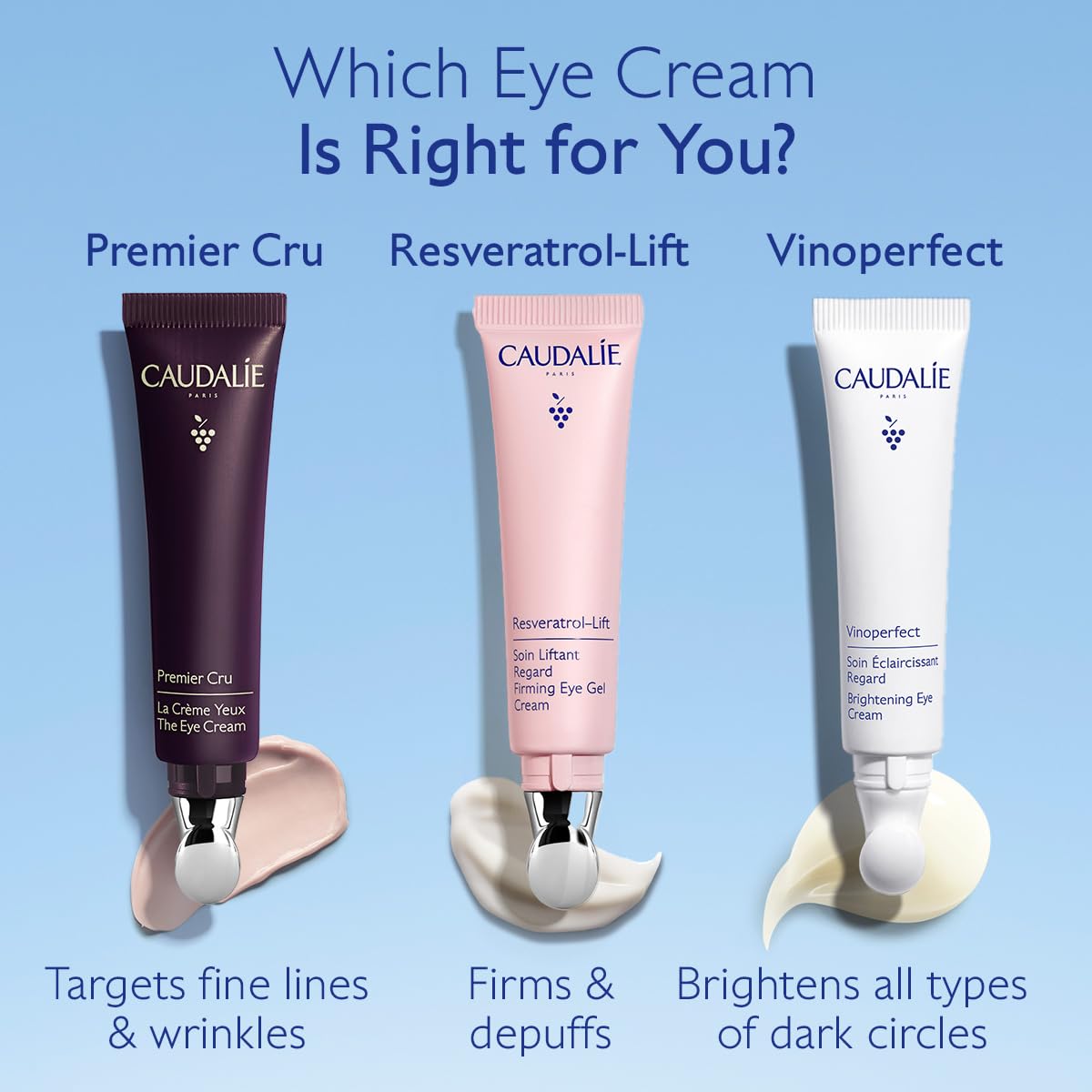 Caudalie Vinoperfect includes caffeine and niacinamide for brightening and depuffing.