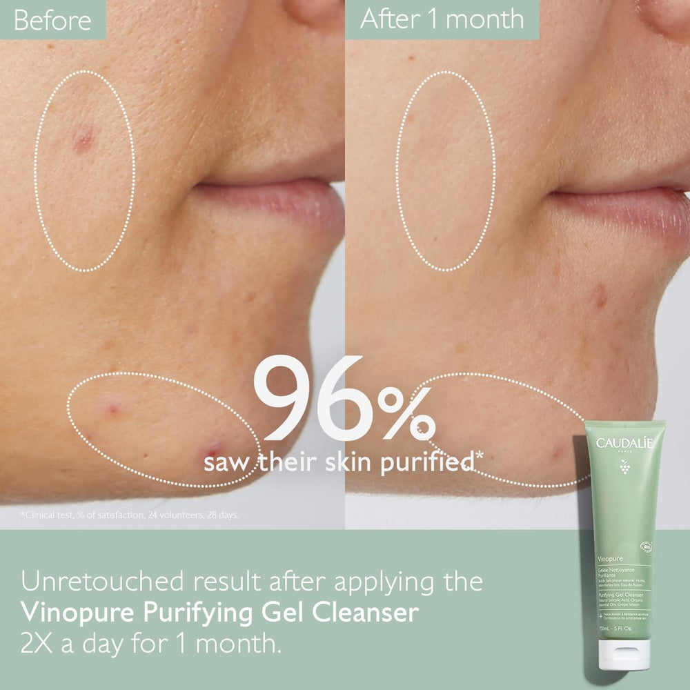 Caudalie Vinopure grape water visual conveys hydrating, non-drying cleanse.