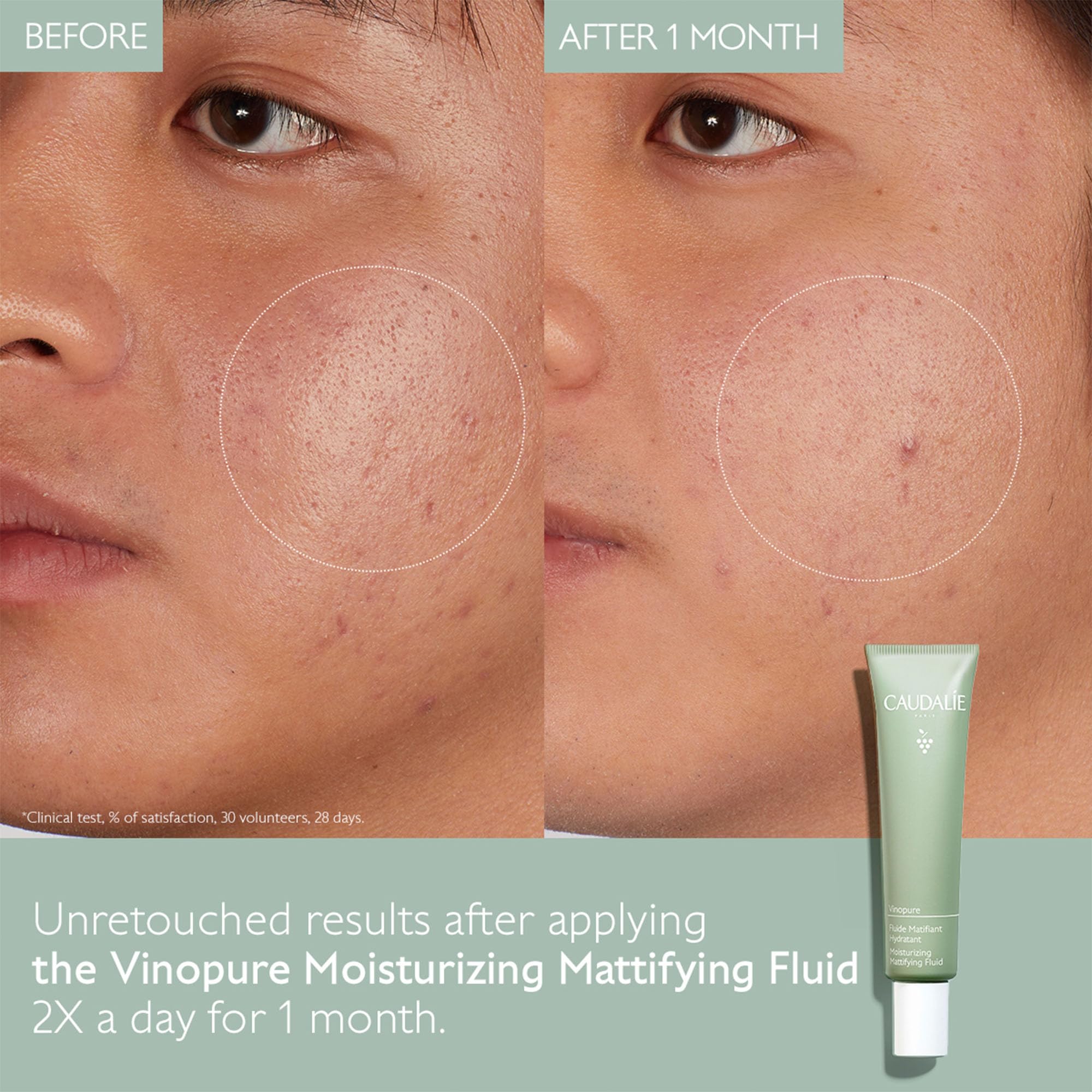 Caudalie Vinopure olive-squalane hydration delivers lightweight moisture without heaviness.