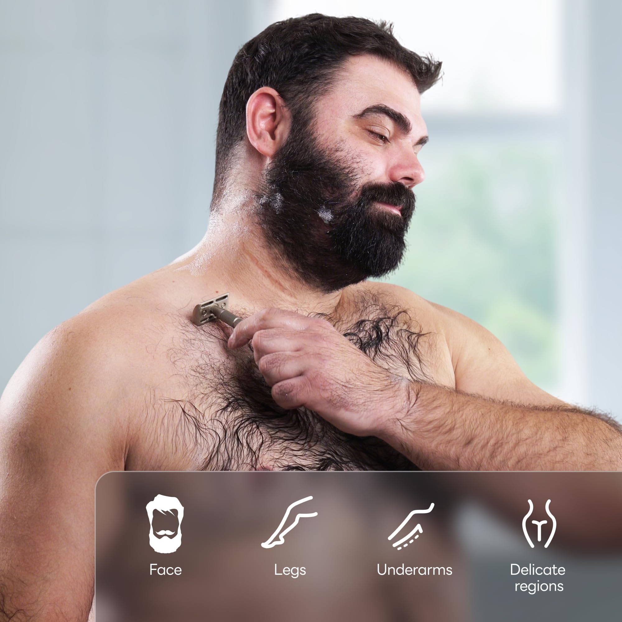 CAVEEM home and travel grooming essential in stylish champagne-matte setup
