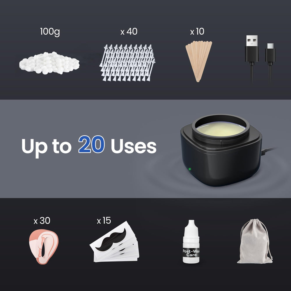 CAVSTORM nose wax kit 40 sticks included for versatile grooming.