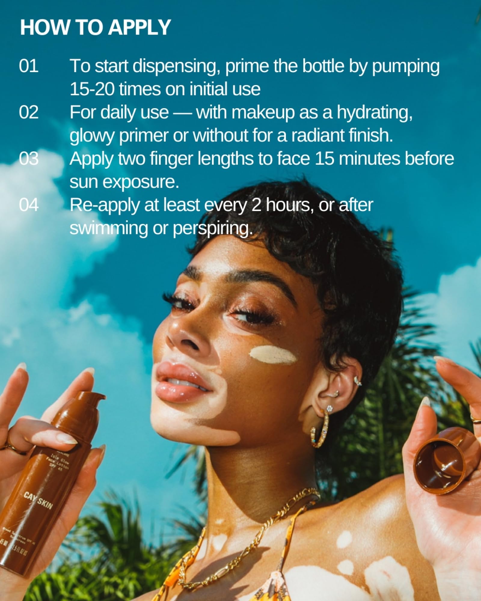 Cay Skin Isle Glow ingredients feature sea moss and watermelon extract.