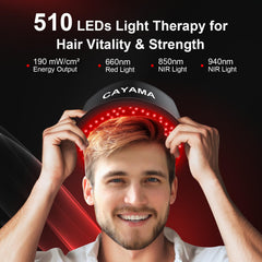 CAYAMA laser hair growth cap full-coverage design delivers even light