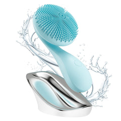 Ccigedy 2-in-1 facial cleansing brush front view showcases sleek design for daily cleansing.