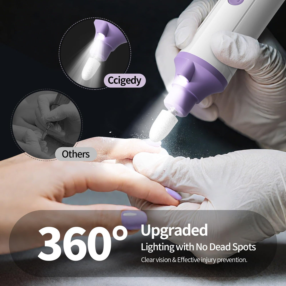 Ccigedy 2000mAh battery powers four plus hours of manicures on the go