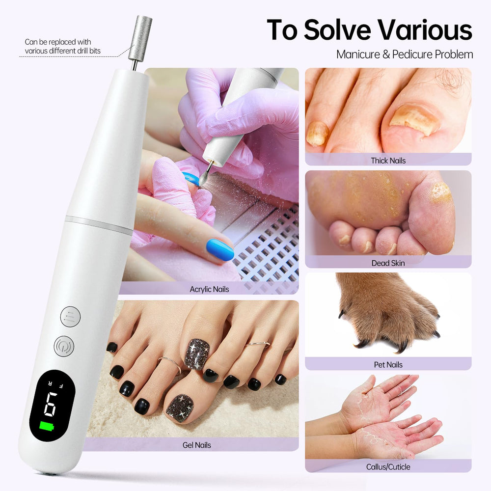 Ccigedy cordless nail file at 9 speeds delivers flexible, travel-friendly nail shaping
