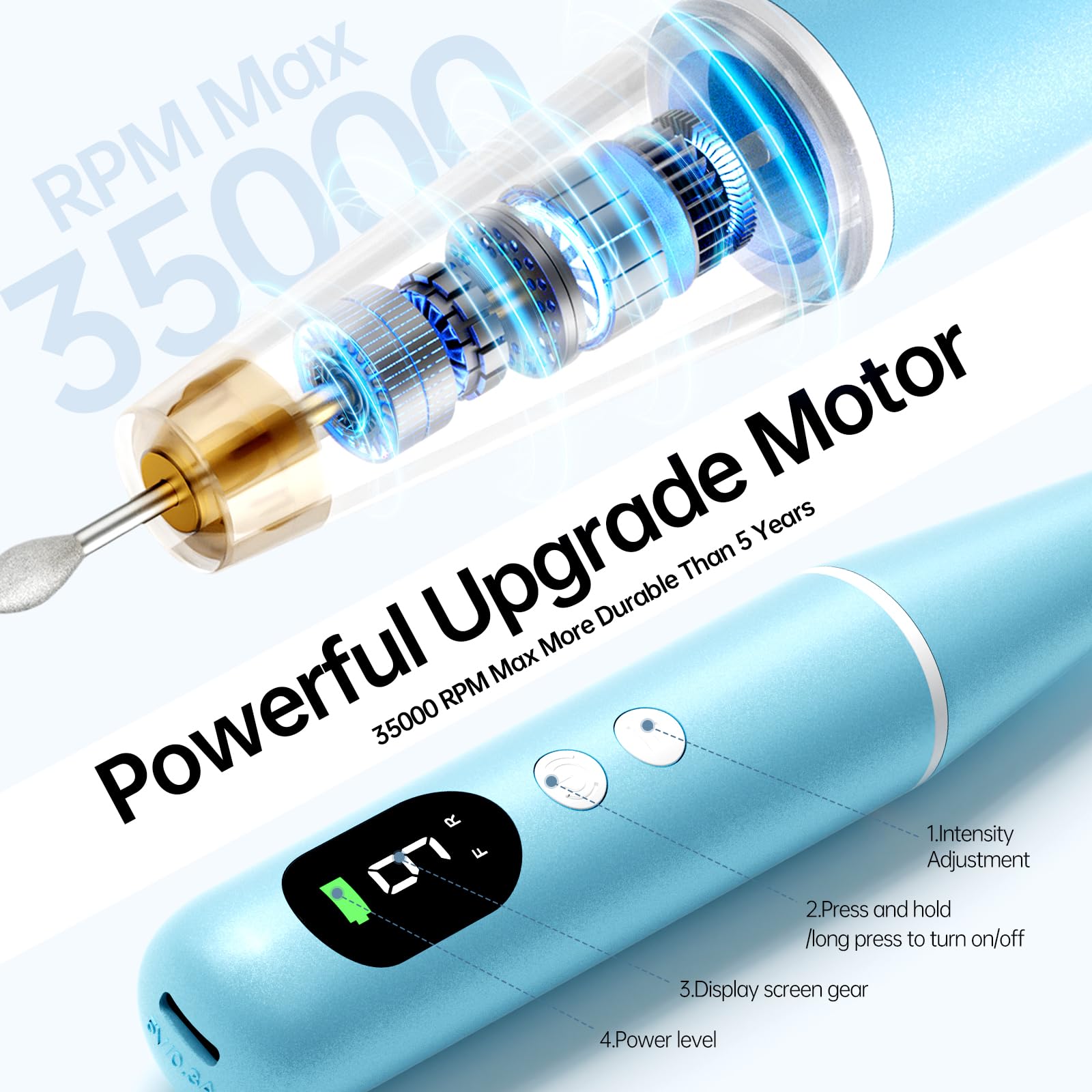 Ccigedy built-in battery enables 6–8 hours of cordless use per charge.