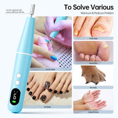 Ccigedy cordless nail drill kit in action highlighting portable design.