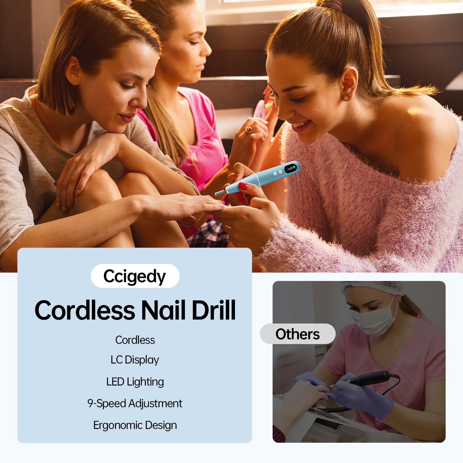 Ccigedy travel case shows convenient storage for on‑the‑go manicures.