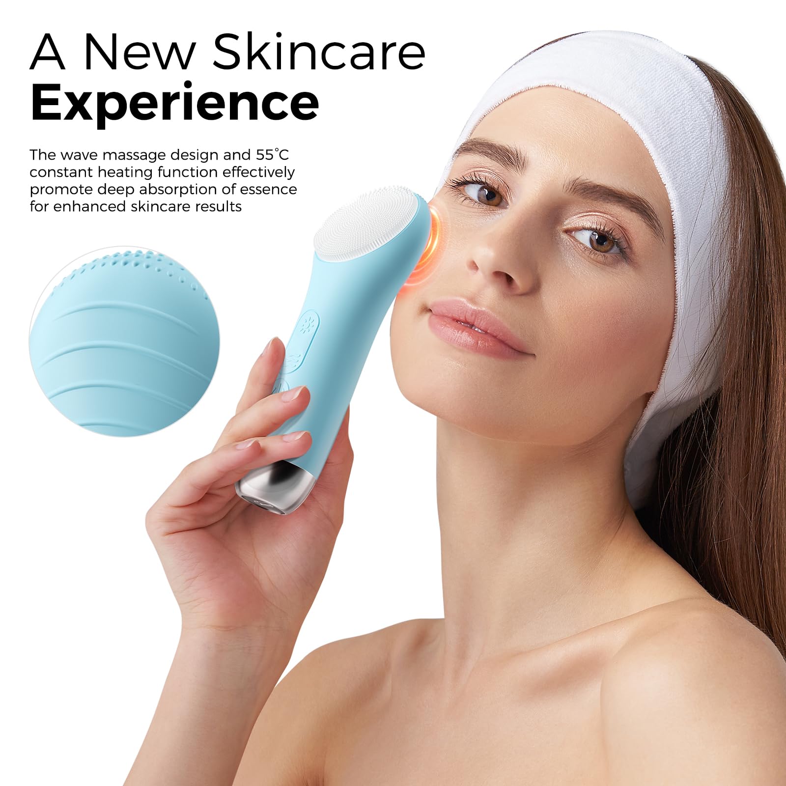 Ccigedy brush IPX7 waterproof design withstands showers for convenient cleansing routines.