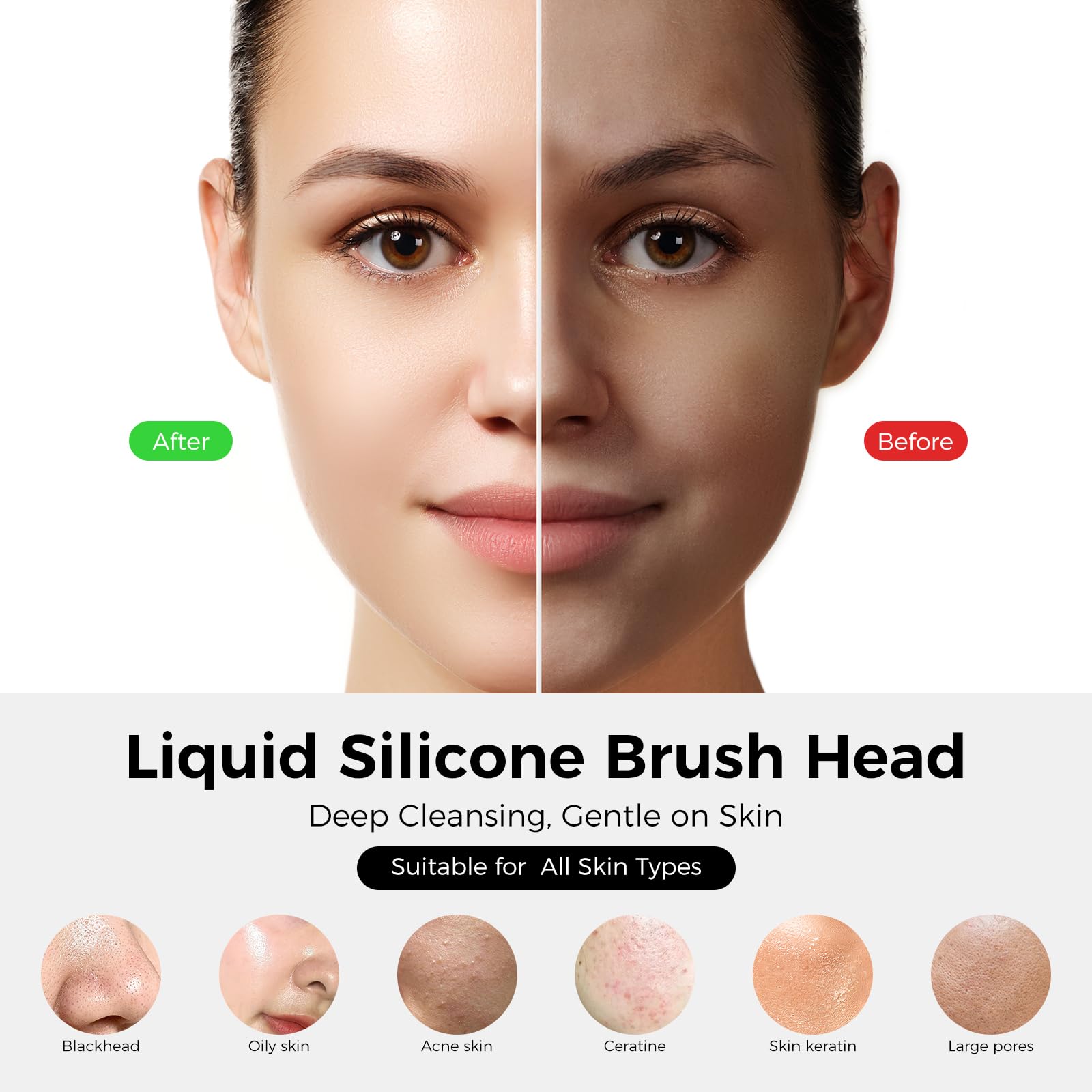 Ccigedy facial cleansing brush red light mode supports renewal and vitality.