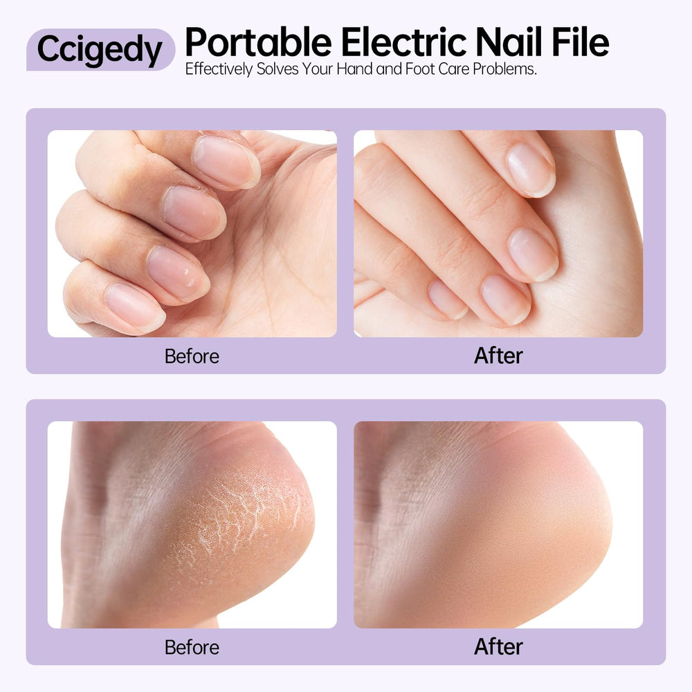 Ccigedy nail drill motor 20000 rpm enables fast shaping and smoothing without noise
