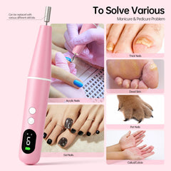 Ccigedy nail file 6-bits set for shaping, polishing, removal