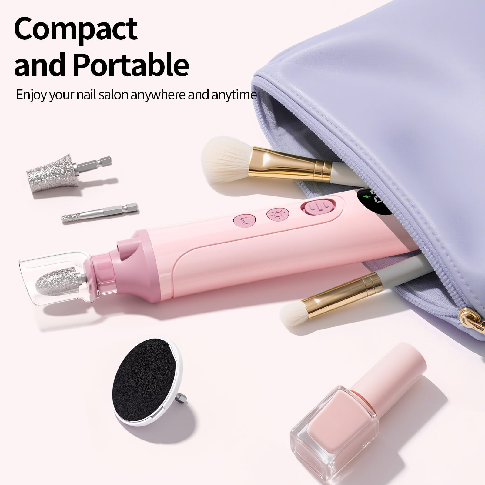 Ccigedy pink gift-set nail drill kit suitable for gifting.