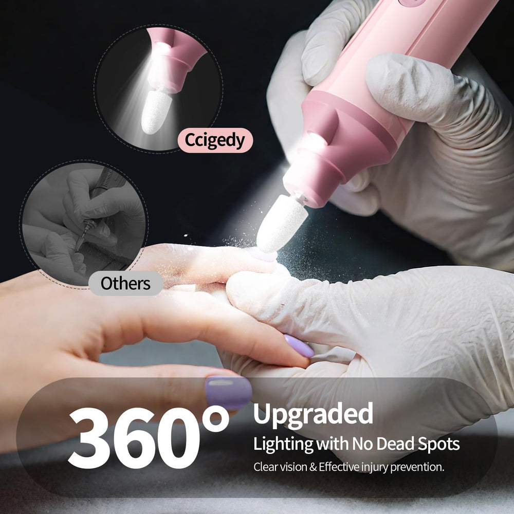 Ccigedy sapphire barrel shaping bit creates smooth nail contours.