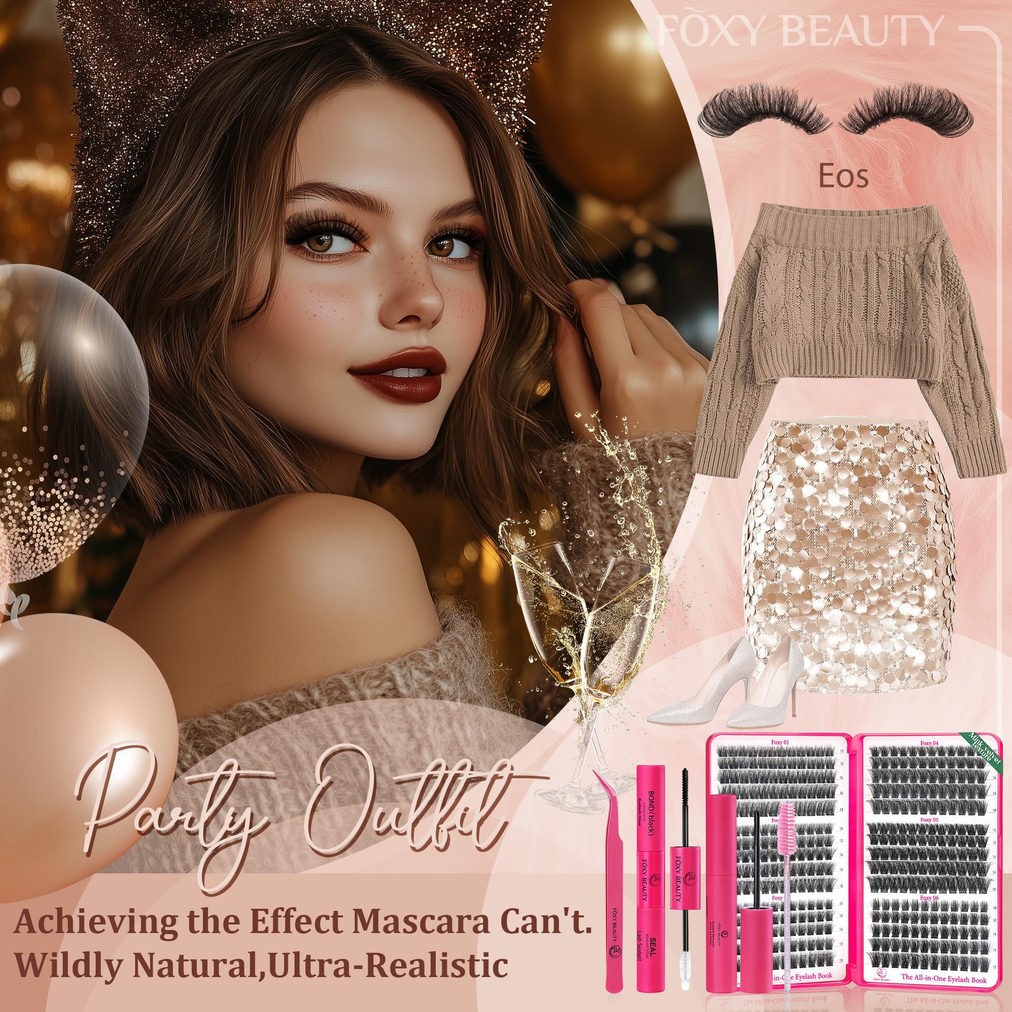 CCODDY Foxy Beauty at-home lash kit for salon-like results.