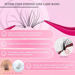 CCODDY Nova Lash Clusters Kit 8-16mm range enables customizable eye looks for daily wear.
