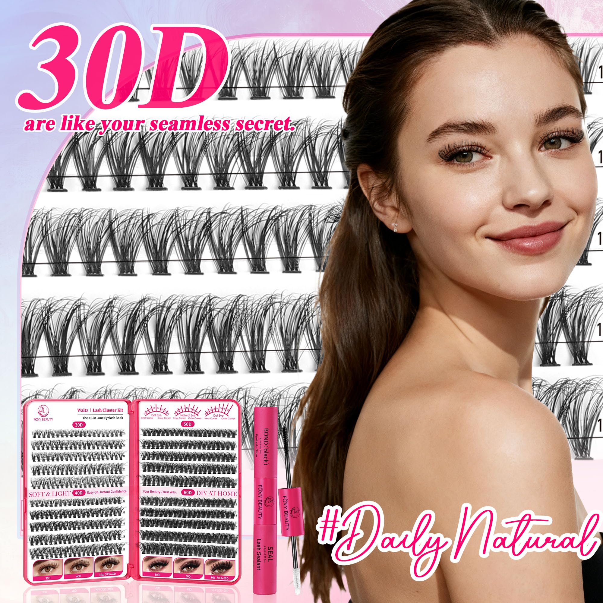 CCODDY Waltz Lash Clusters Bundle highlights cost-effective at-home beauty solution.