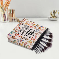 CEASQVAA canvas makeup pouch 10x7 highlights durable travel companion for cosmetics and small items.
