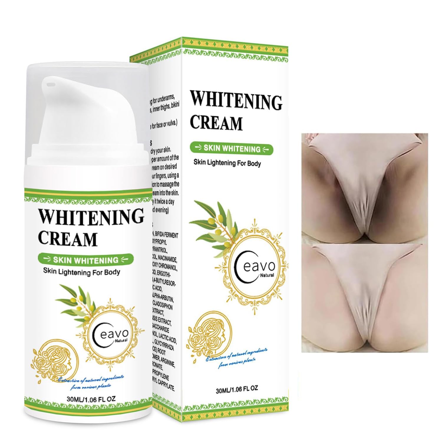 Ceavo intimate areas cream bottle: compact, portable skincare for daily use