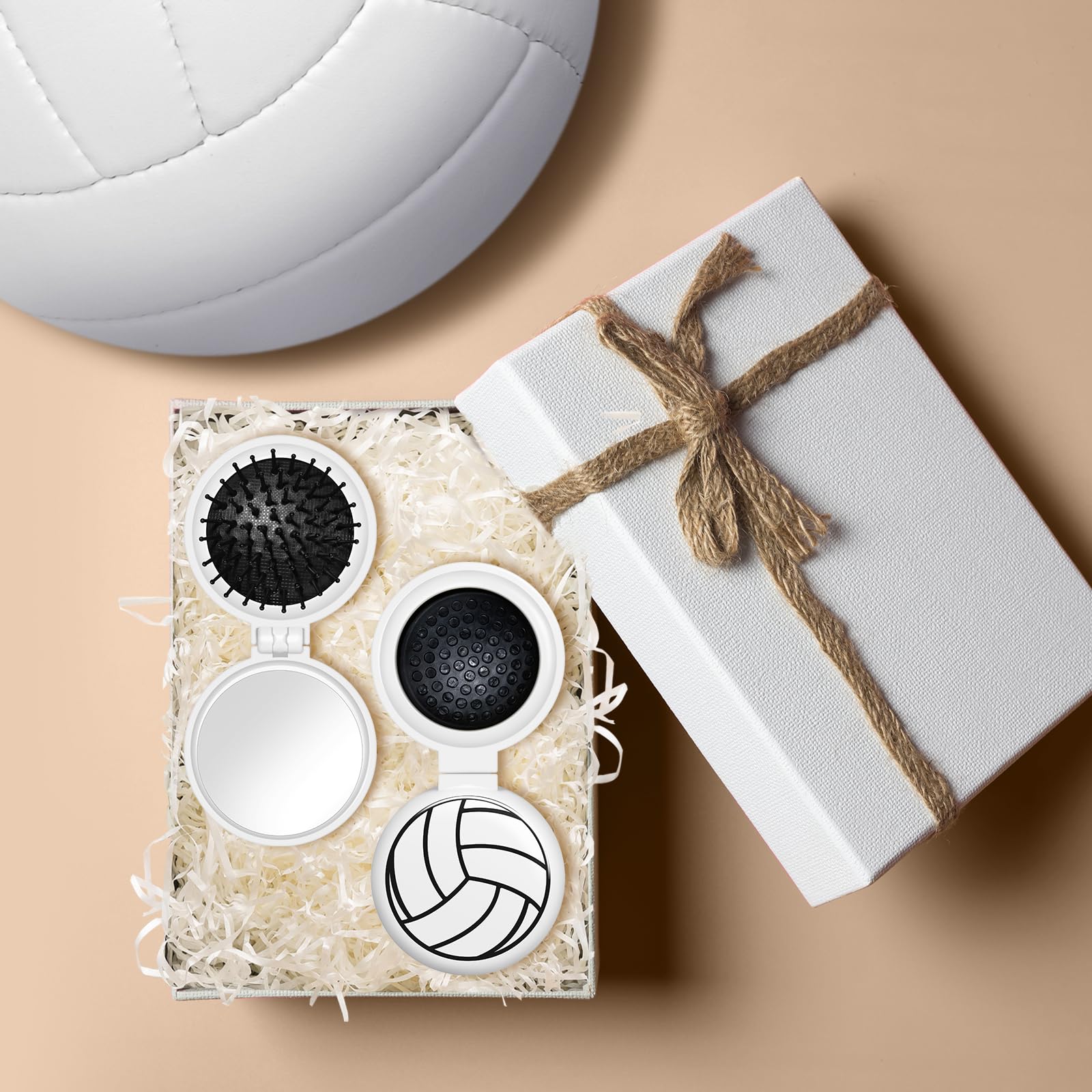 Cecnamt volleyball mini detangler brush a stylish gift for players and coaches.