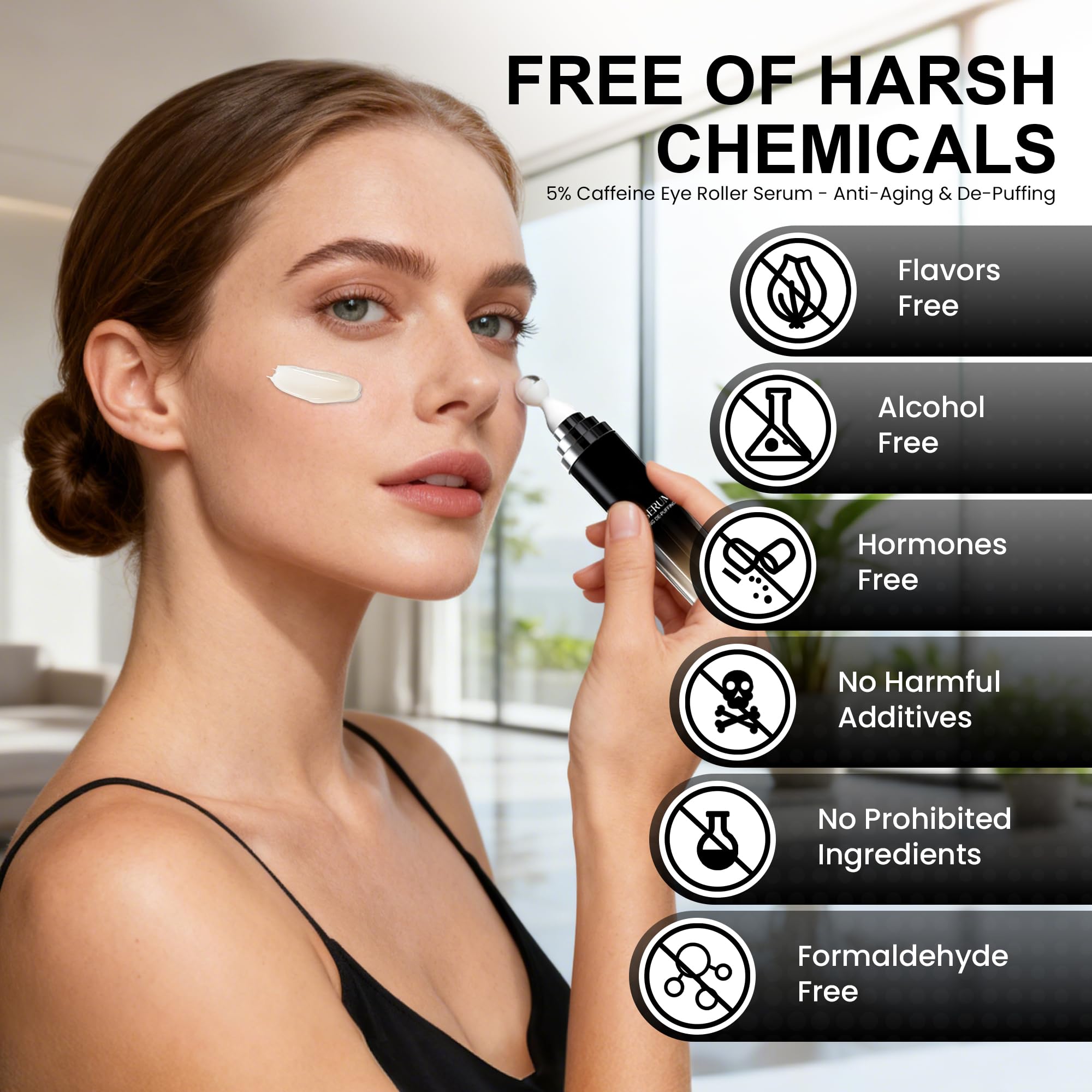 CeeHnsd under-eye application photo emphasizes lightweight serum that wears well with concealer.