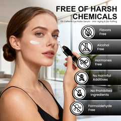CeeHnsd under-eye application photo emphasizes lightweight serum that wears well with concealer.