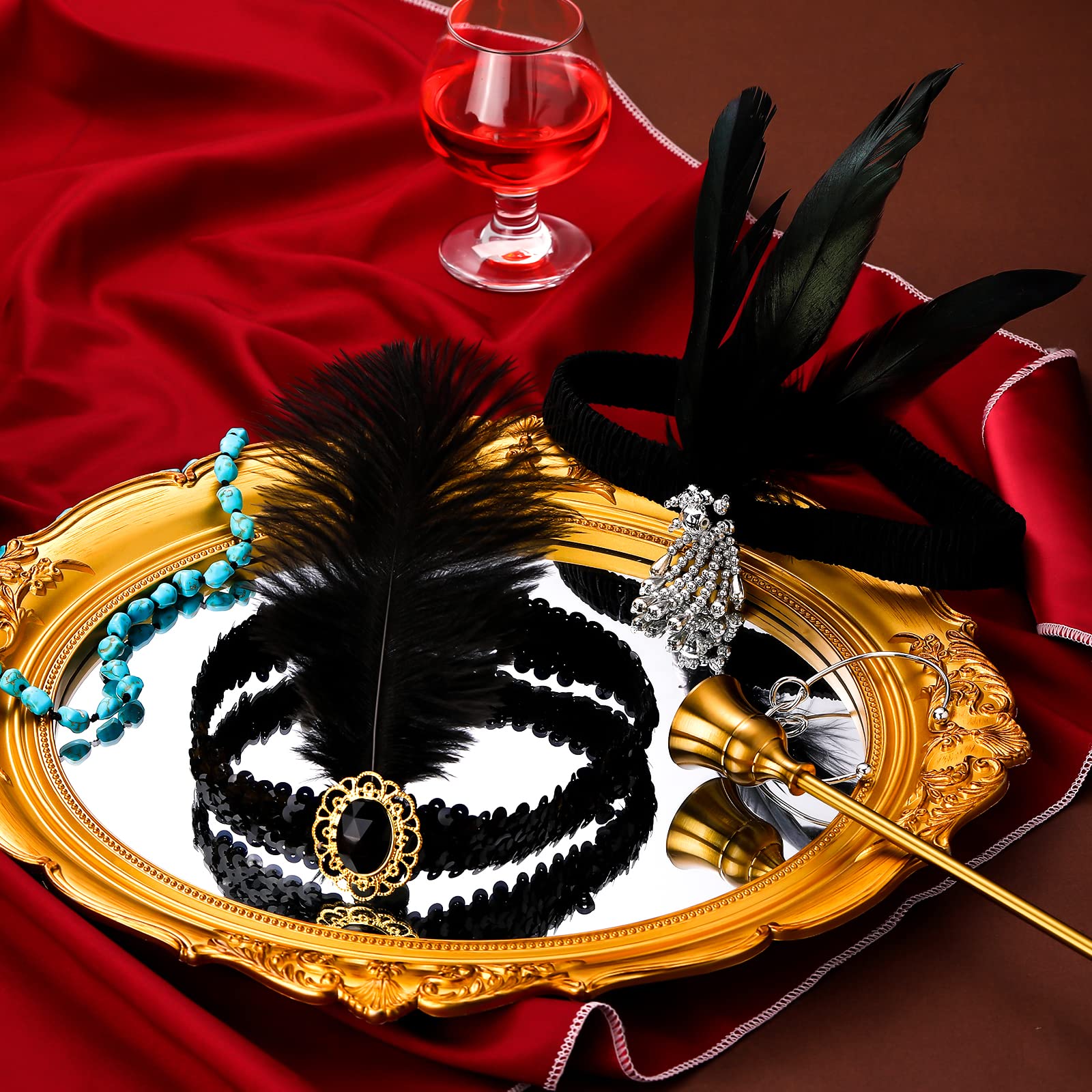 Ceenna flapper headband showcases two-style variation for versatile retro looks