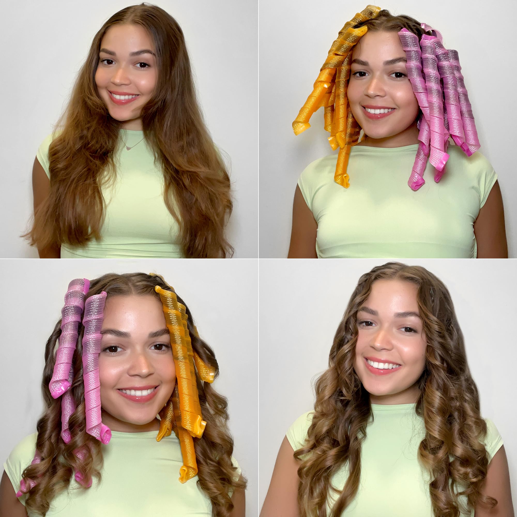 CEKEME overnight curlers bag visual shows travel-friendly no-heat styling