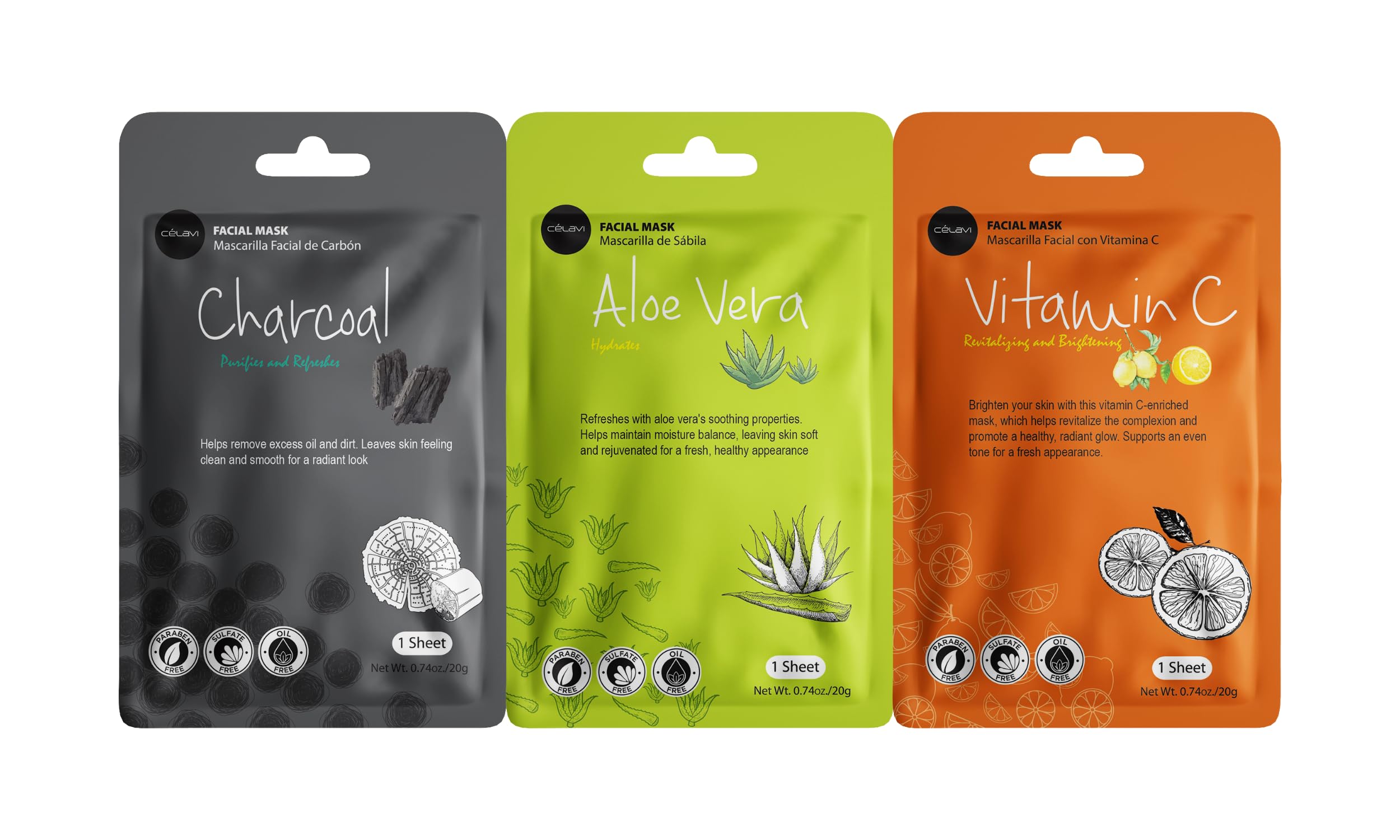 Celavi aloe vera mask sheet closeup for gentle soothing care