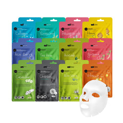 Celavi essence mask variety pack cover highlights hydration for refreshed skin.