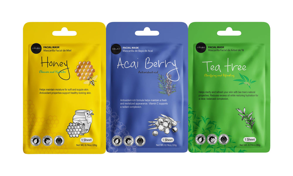 Celavi honey mask sheet closeup for soothing nourishment