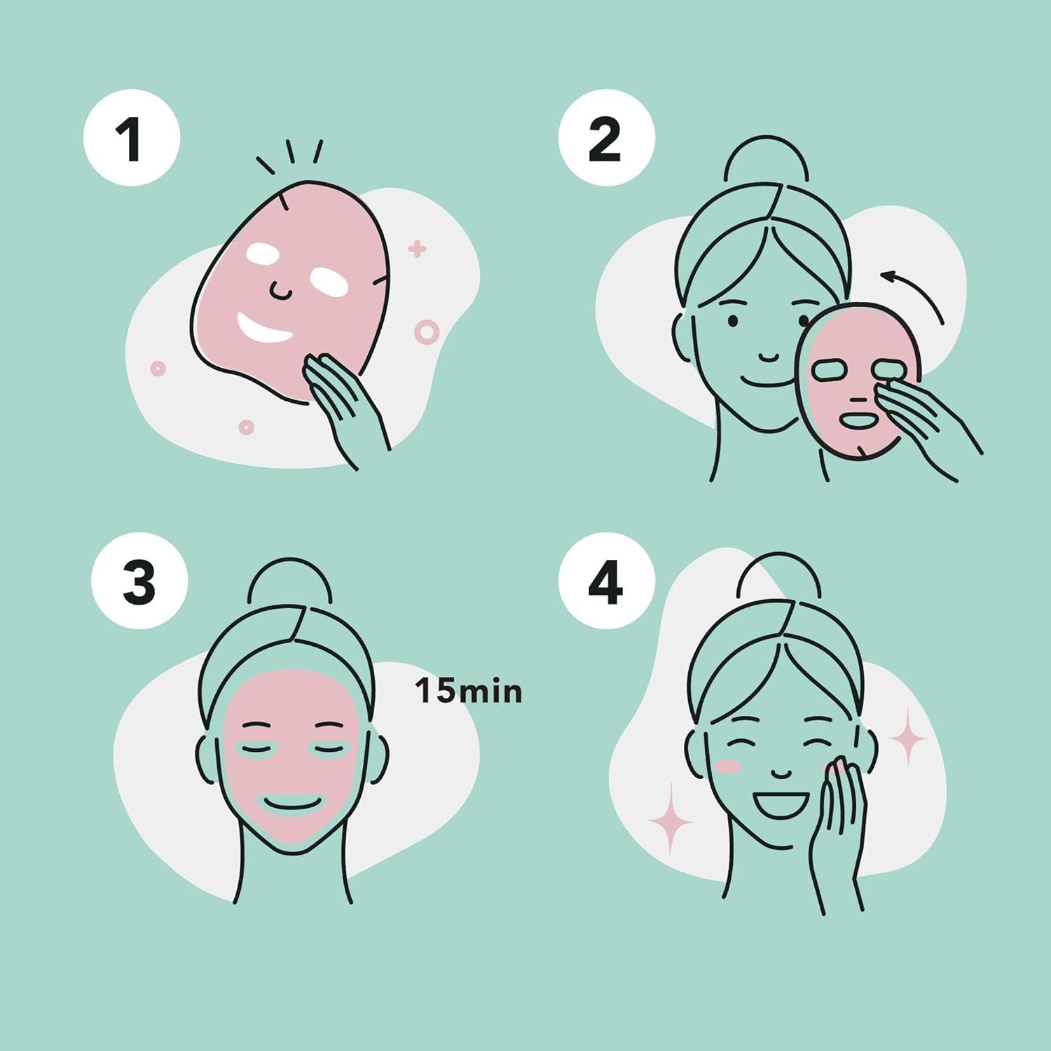 Celavi tea tree mask sheet closeup for purifying, fresh feel